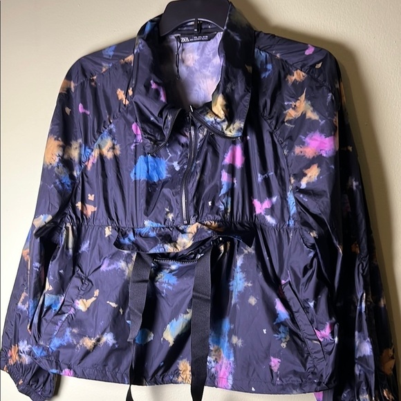 Zara Jackets & Blazers - Zara Multicolor tie-dye Women's windbreaker Jacket